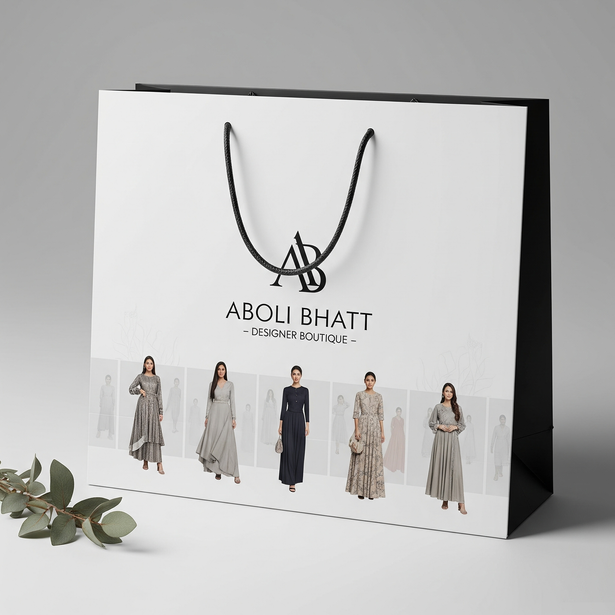 White Kraft Carry Bag — Krish Paper Bag
